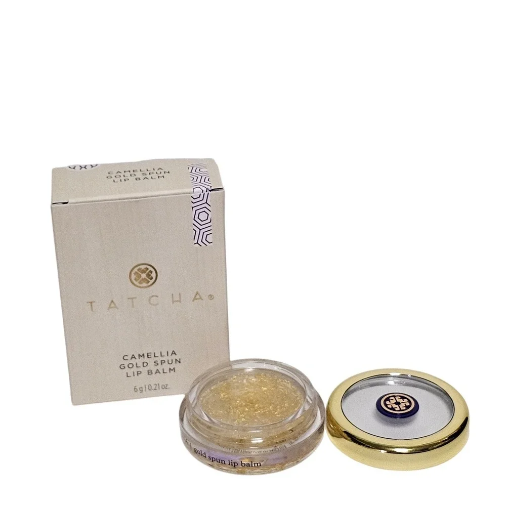 TATCHA Gold Spun Camellia Lip Balm 0.21oz | 6 g Lip Treatment Full Size New